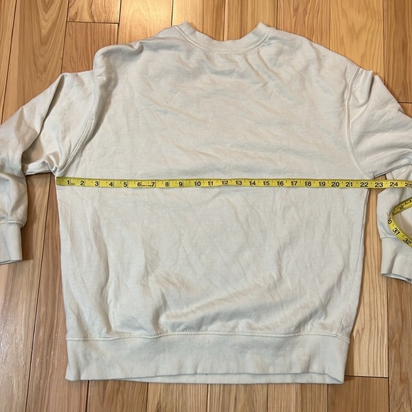 Rebellious one Cream women’s Sweatshirt with Pink Rose and Butterfly Design - Picture 2 of 5